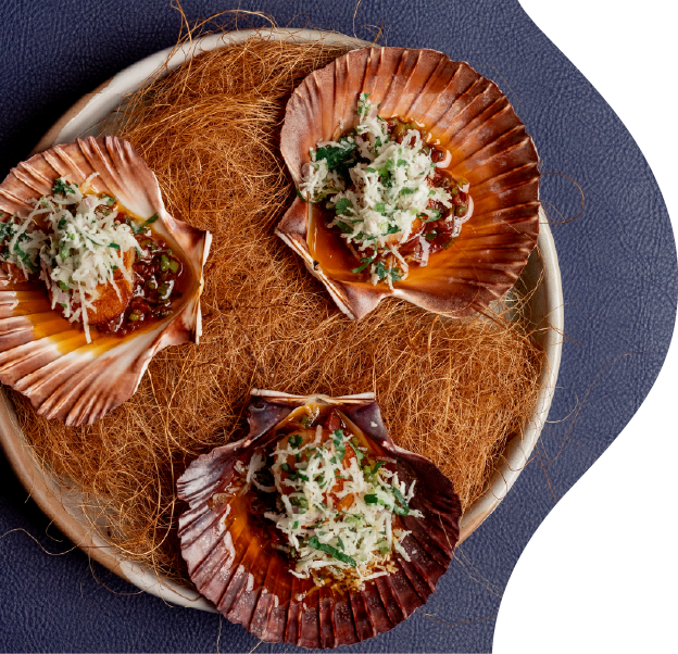 Seared Abrolhos Island scallop at Layla Brisbane